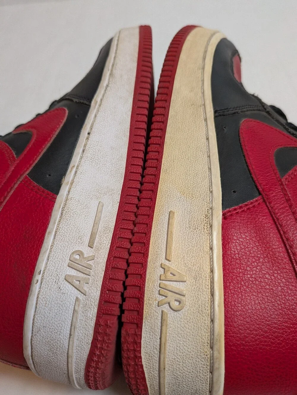 Nike Air Force Red & Black Sneakers